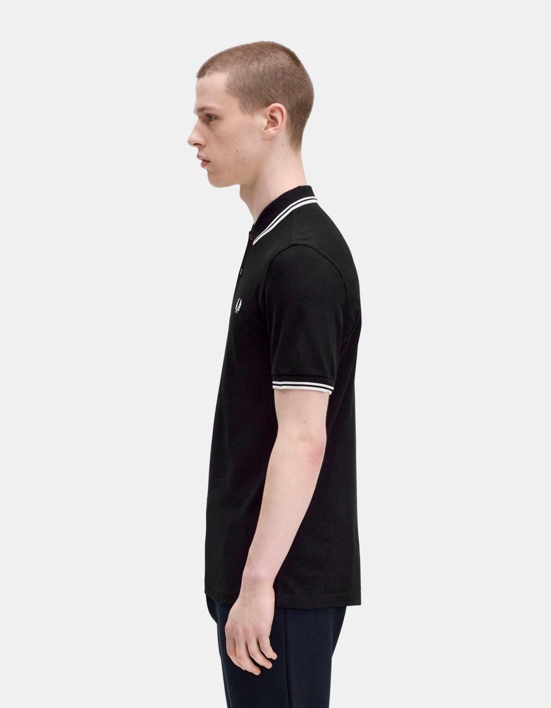 Polo FRED PERRY M3600 - Black/White/White