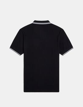 Polo FRED PERRY M3600 - Black/White/White