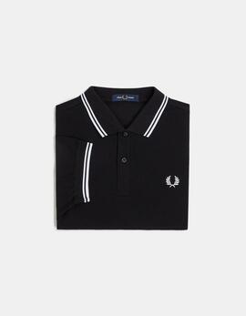 Polo FRED PERRY M3600 - Black/White/White