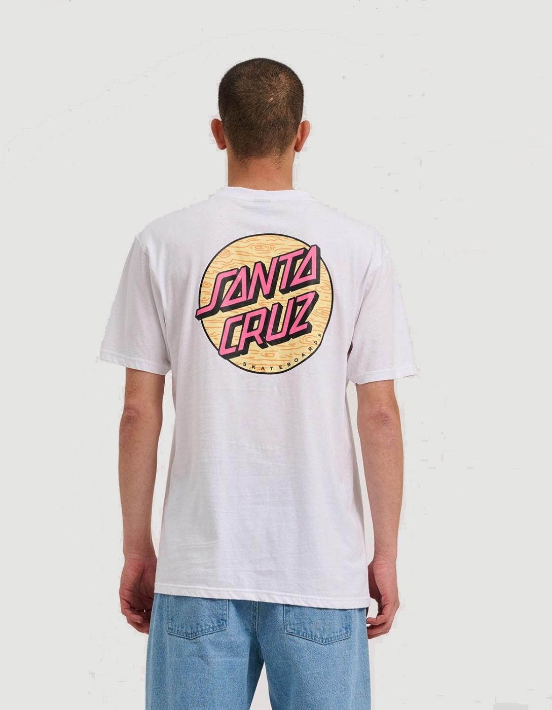 Camiseta SANTA CRUZ WAGON DOT CHEST - White
