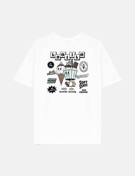 Camiseta KAOTIKO WASHED ICE CREAM - White
