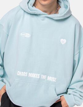 Sudadera Capucha KAOTIKO WASHED CHAOS - Baby Blue