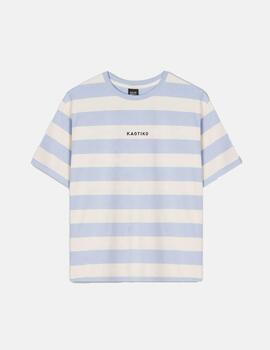 Camiseta KAOTIKO NIALL STRIPES ORCHID - Lila