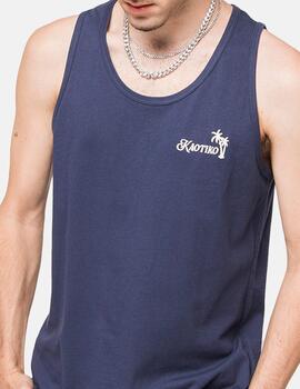 Camiseta Tirantes KAOTIKO PALMS - Navy