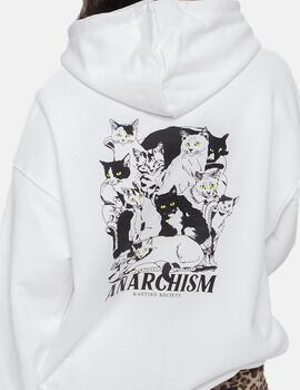 Sudadera Capucha KAOTIKO ANARCHISM - White