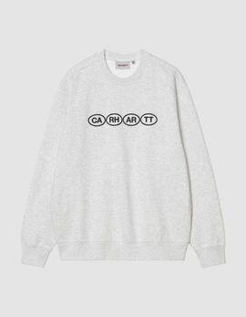 Sudadera CARHARTT WIP Crew BUMPER  - Ash Heather / Black