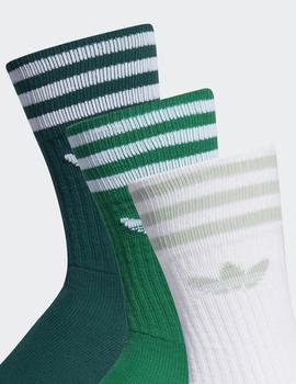 Calcetines Adidas SOLID CREW SOCK (Pack 3 - NOBGREEN BGGREEN