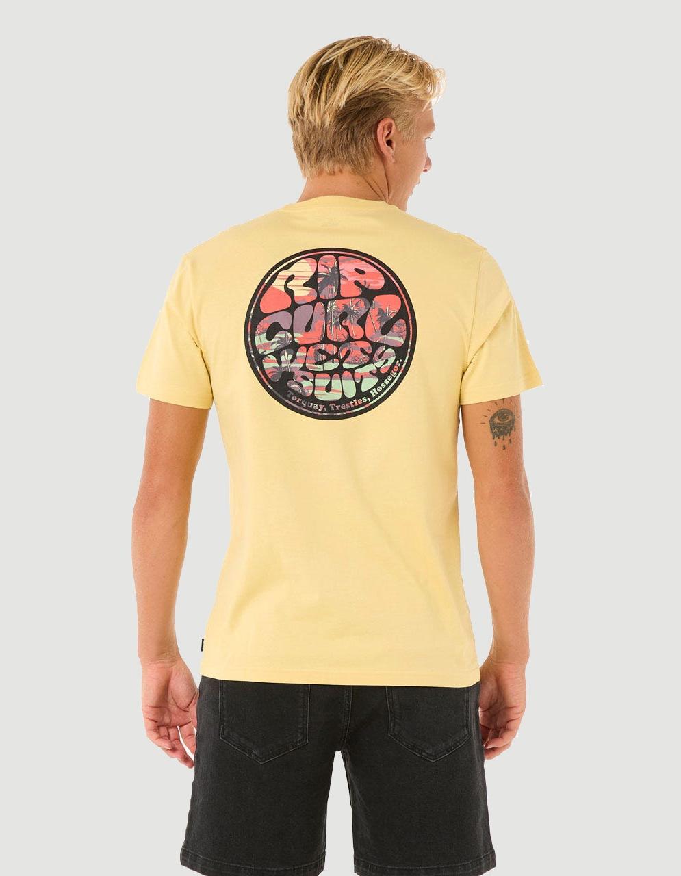 Camiseta RIP CURL WETTIE PASSAGE ICON - Straw