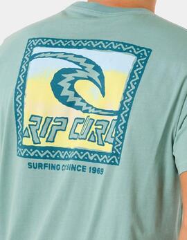Camiseta RIP CURL RAW ENERGY TRAD - Blue Lagoon