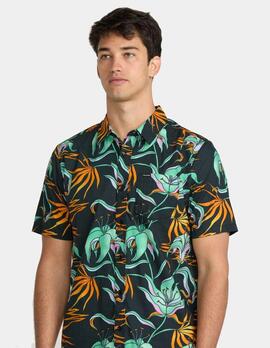 Camisa BRAINMELTER FLORAL - Black Green