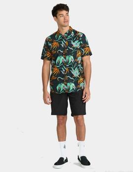 Camisa BRAINMELTER FLORAL - Black Green