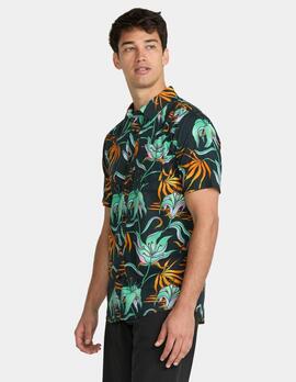 Camisa BRAINMELTER FLORAL - Black Green