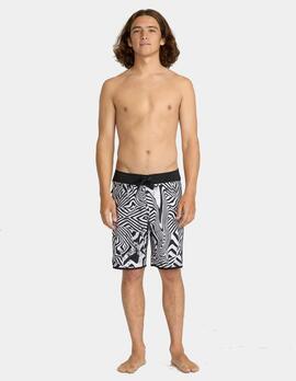 Bañador Volcom INFUSE SCALLOP MOD 19' - White Black