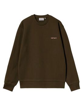 Sudadera CARHARTT WIP SCRIPT EMBROIDERY - Turtle / Air Pink
