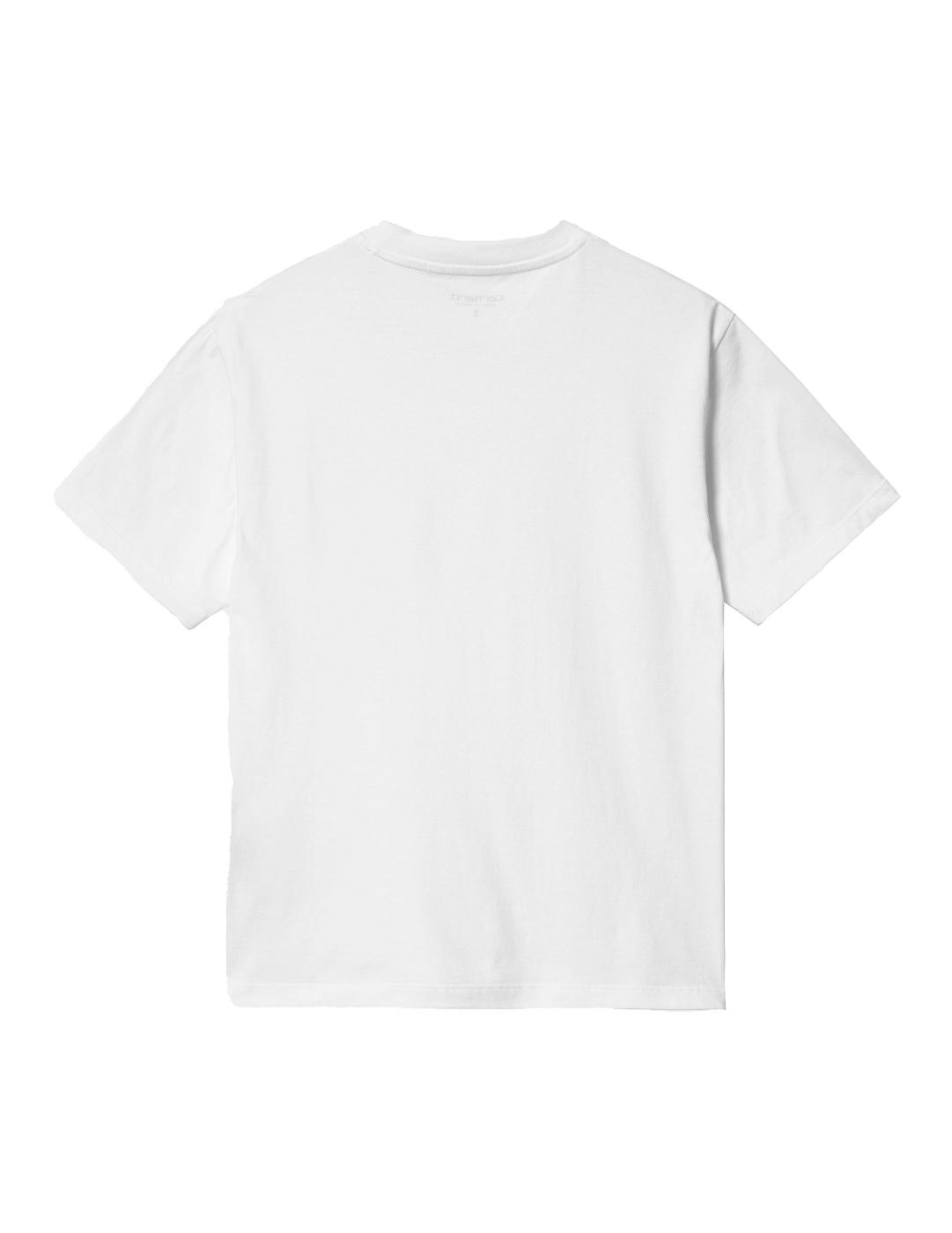 Camiseta CARHARTT WIP W' SCRIPT EMBROIDERY - White/Air Green
