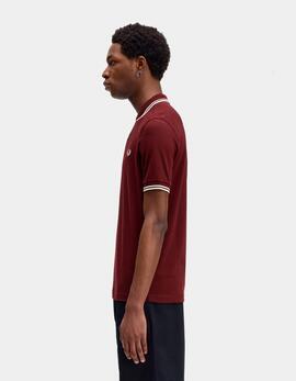 Polo FRED PERRY M3600 - Oxblood/Ecru/Ecru