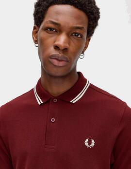 Polo FRED PERRY M3600 - Oxblood/Ecru/Ecru