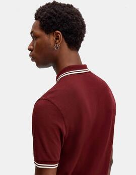 Polo FRED PERRY M3600 - Oxblood/Ecru/Ecru