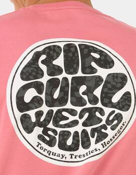 Camiseta RIP CURL WETTIE PASSAGE ICON - Watermelon