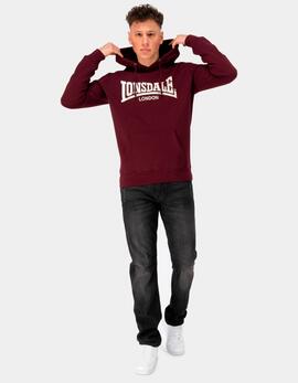 Sudadera Capucha LONSDALE WOLTERTON - Oxblood/Ecru