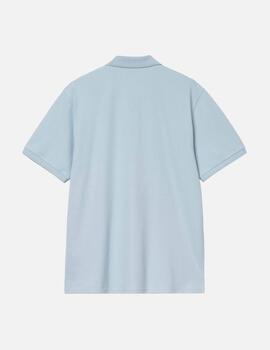 Polo CARHARTT WIP SCRIPT - Blue Fog / White