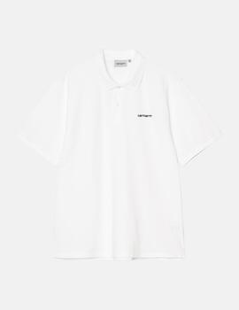 Polo CARHARTT WIP SCRIPT - White / Black