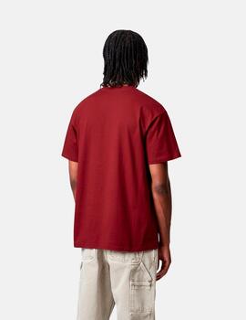 Camiseta CARHARTT WIP CHASE - Scarlet / Gold