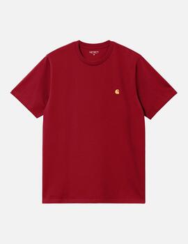 Camiseta CARHARTT WIP CHASE - Scarlet / Gold