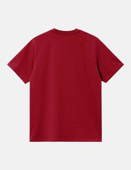 Camiseta CARHARTT WIP CHASE - Scarlet / Gold