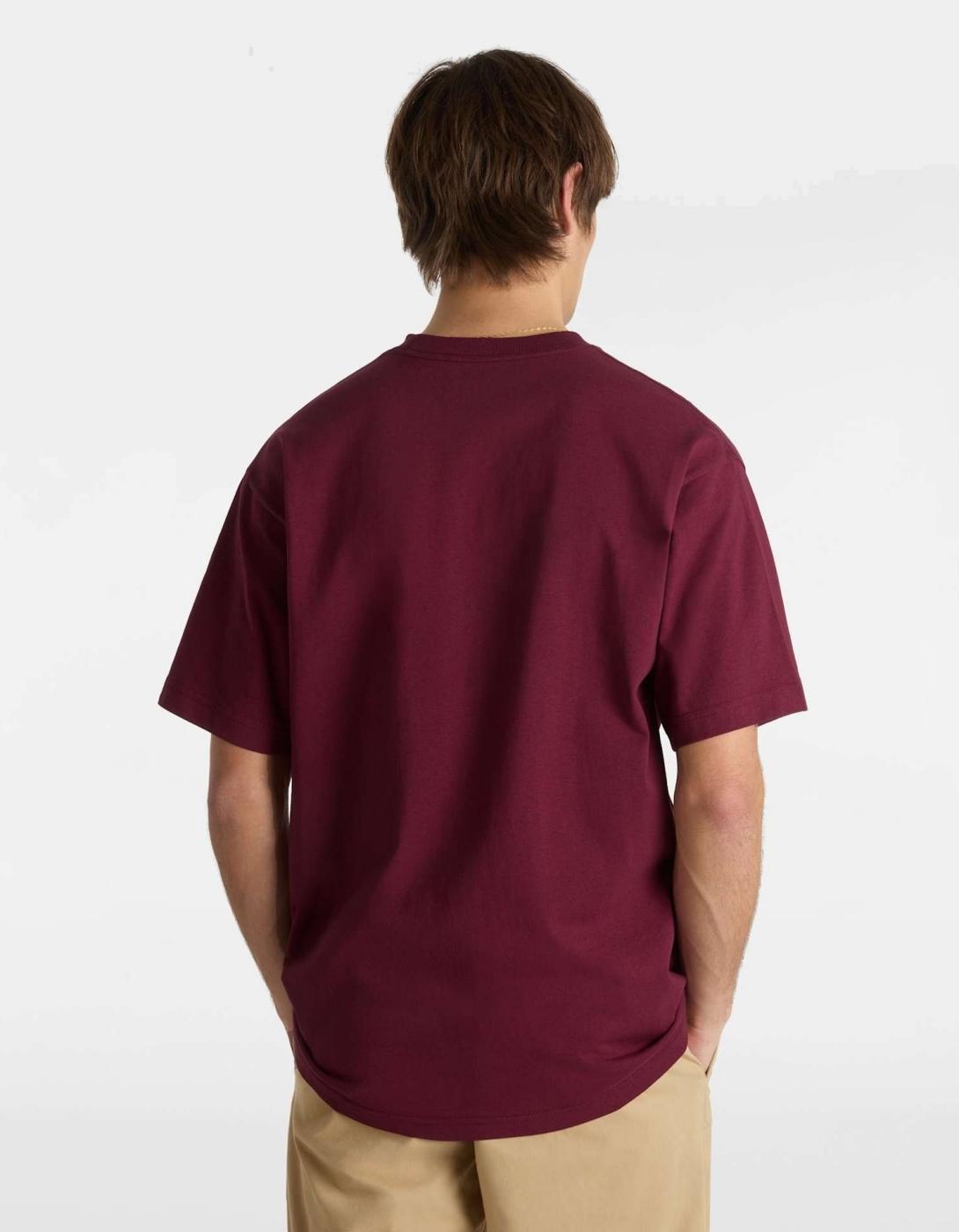 Camiseta VANS LEFT CHEST II LOOSE - Burgundy