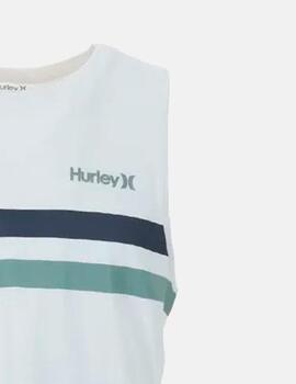 Camiseta Tirantes HURLEY OCEANCARE STRIPES - White