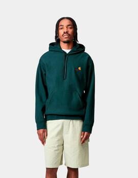 Sudadera CARHARTT WIP Capucha AMERICAN SCRIPT - Deep Lagoon