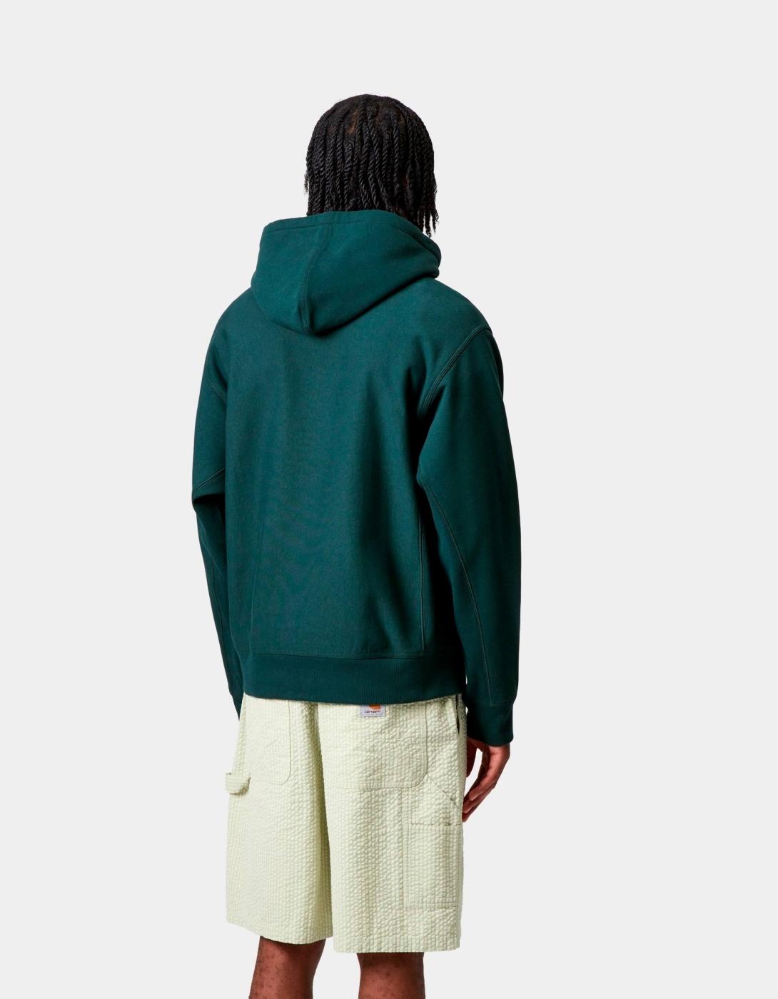 Sudadera CARHARTT WIP Capucha AMERICAN SCRIPT - Deep Lagoon