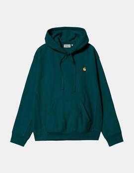 Sudadera CARHARTT WIP Capucha AMERICAN SCRIPT - Deep Lagoon