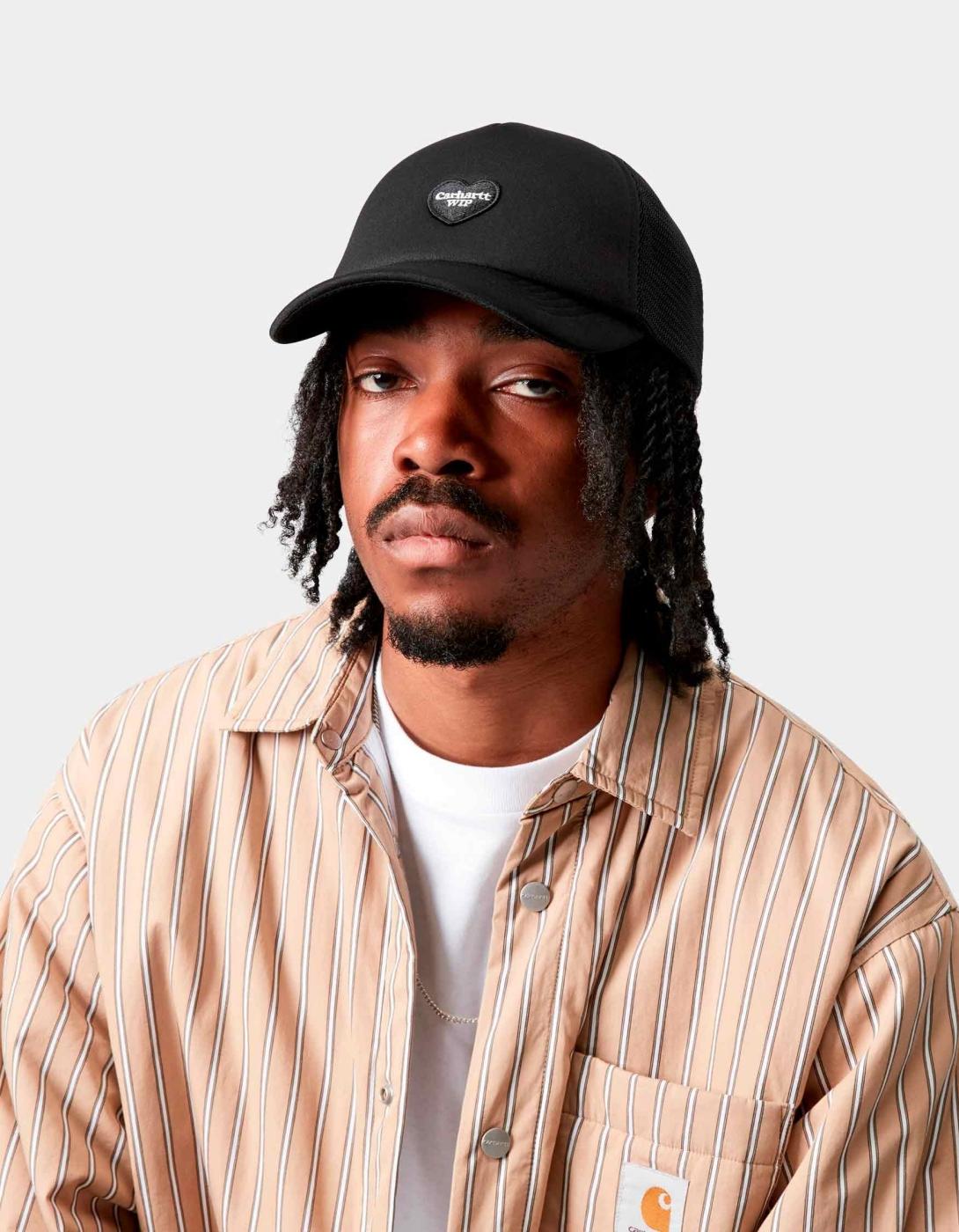 Gorra CARHARTT WIP HEART PATCH TRUCKER - Black