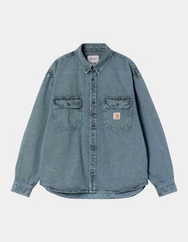 Camisa CARHARTT WIP TIGAN  - Black / Blue Fog