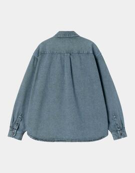 Camisa CARHARTT WIP TIGAN  - Black / Blue Fog