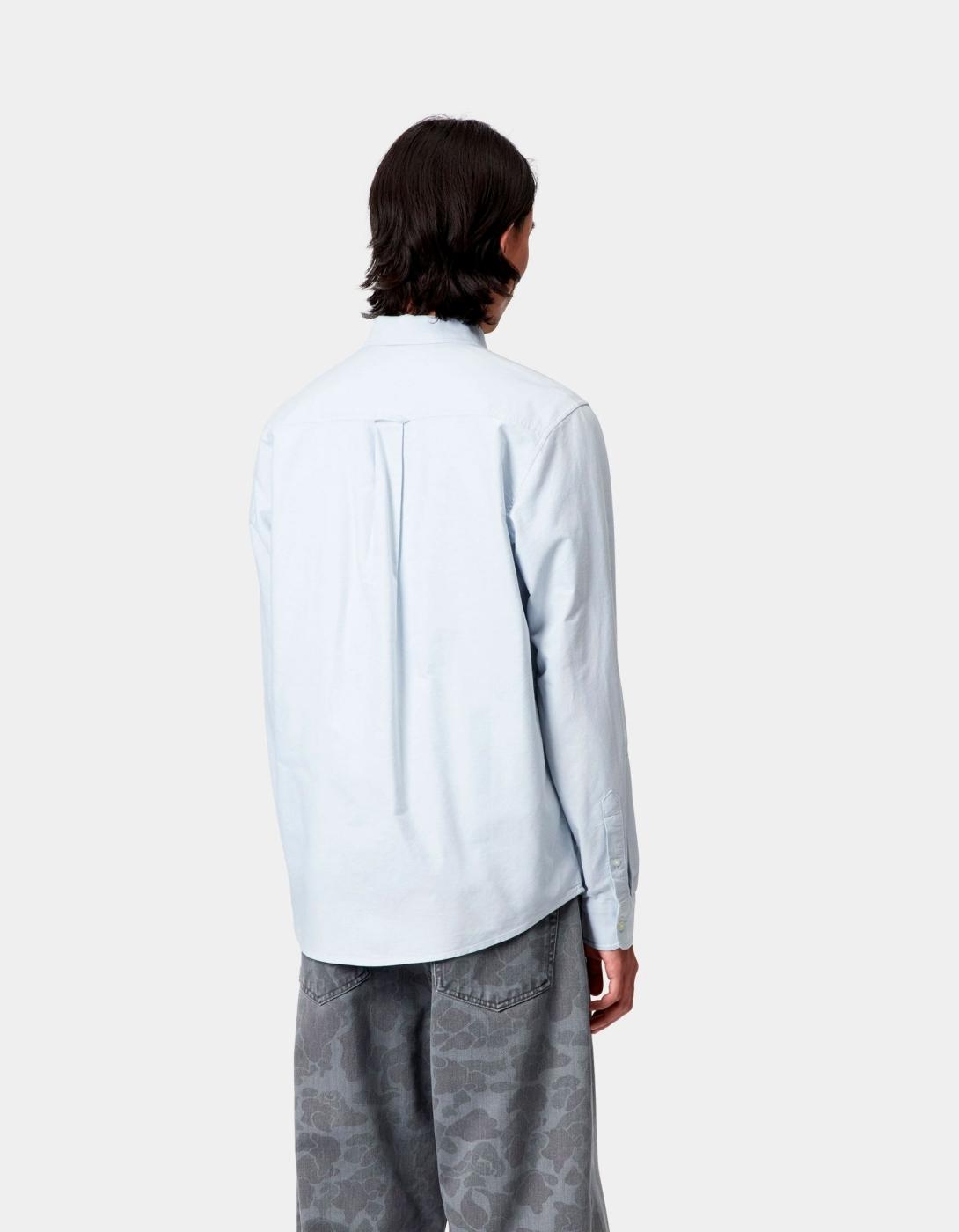 Camisa CARHARTT WIP C-LOGO - Blue Fog / White