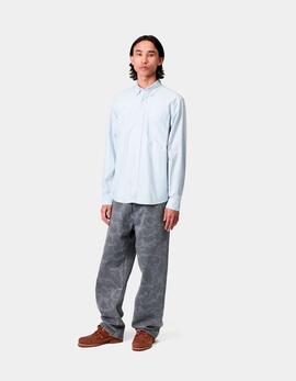 Camisa CARHARTT WIP C-LOGO - Blue Fog / White