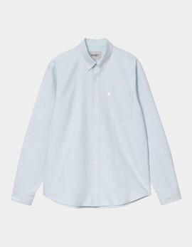 Camisa CARHARTT WIP C-LOGO - Blue Fog / White