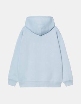 Sudadera W' CARHARTT WIP HOODED CARHARTT- Blue Fog / Pale