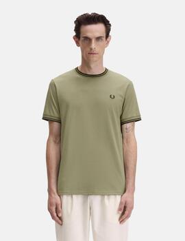Camiseta FRED PERRY M1588 - Olive Mint/Night Green