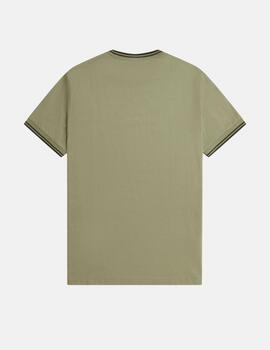 Camiseta FRED PERRY M1588 - Olive Mint/Night Green