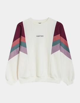 Sudadera kAOTIKO GINGER - Ivory/Wine/Burgundy/Board/Violet