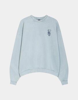 Sudadera Crew KAOTIKO WASHED LOTUS - Steel