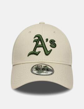 Gorra NEW ERA 940 LEAGUE ESSENTIAL OAKATH  - Light Beige