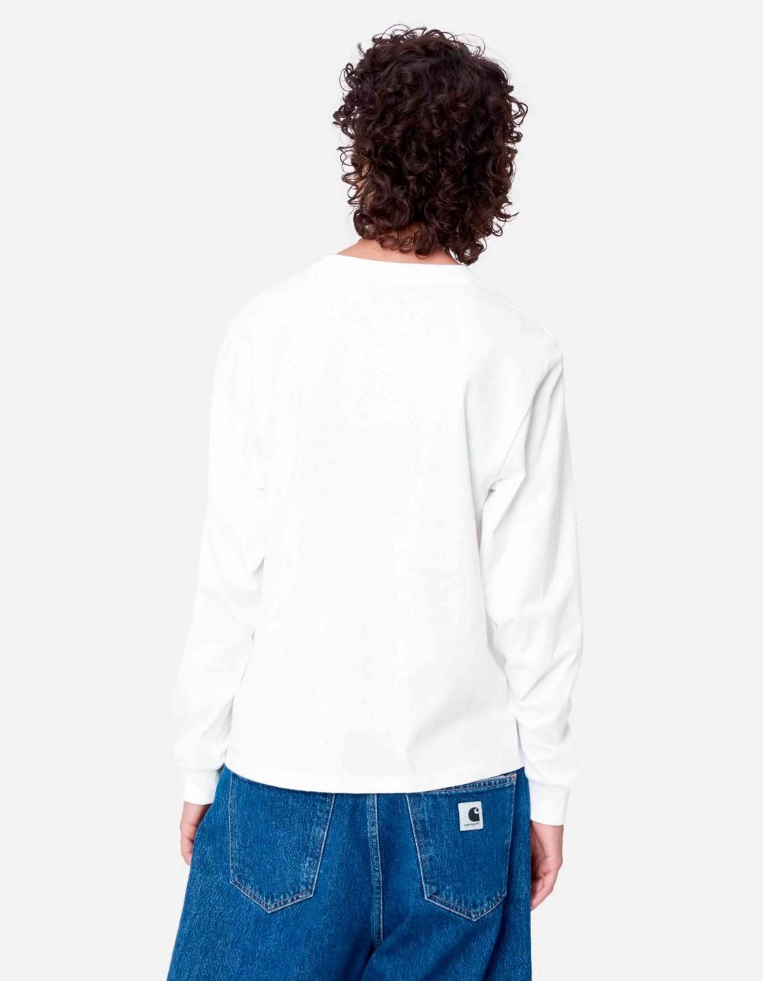 Camiseta W' CARHARTT WIP L/S POCKET - White