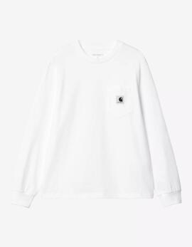 Camiseta W' CARHARTT WIP L/S POCKET - White