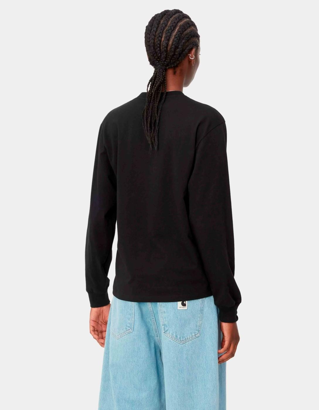 Camiseta W' CARHARTT WIP L/S POCKET - Black