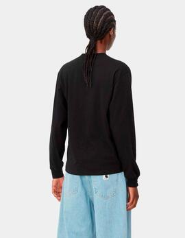 Camiseta W' CARHARTT WIP L/S POCKET - Black